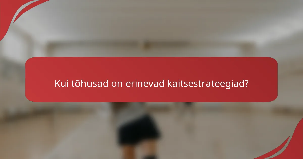 Kui tõhusad on erinevad kaitsestrateegiad?