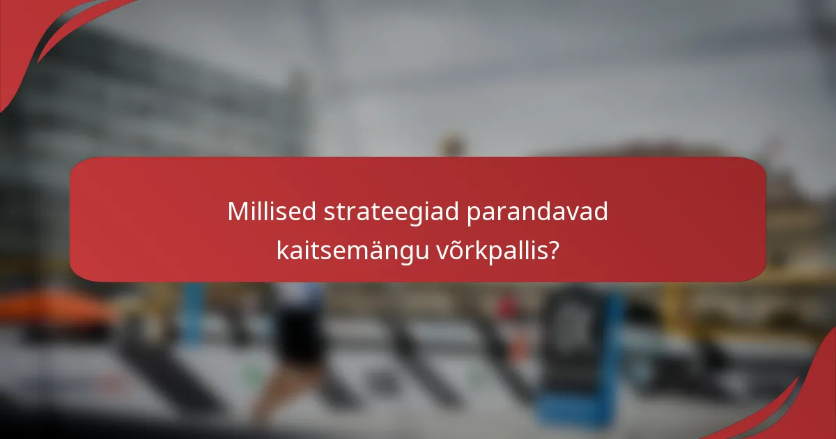 Millised strateegiad parandavad kaitsemängu võrkpallis?